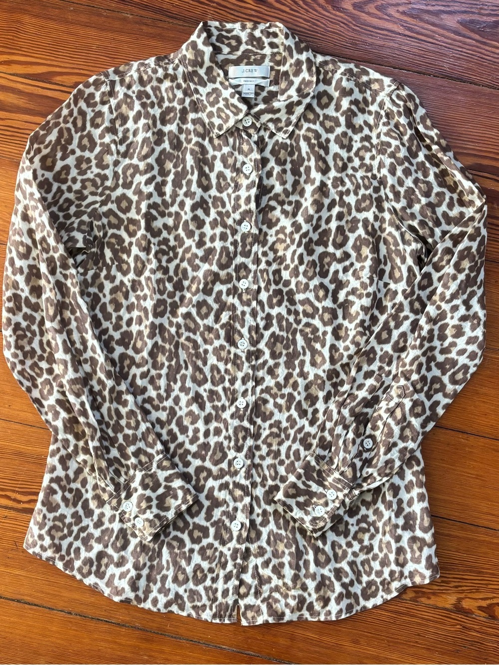 J. Crew Leopard Print Button-Down Shirt